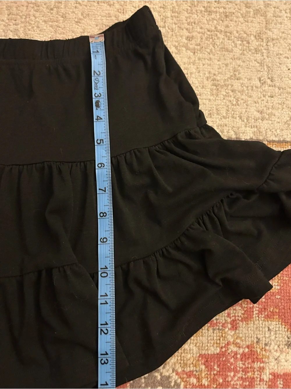 SHEIN Women’s Sz S Minimalist Preppy Black Tiered Mini Tennis Golf Skirt